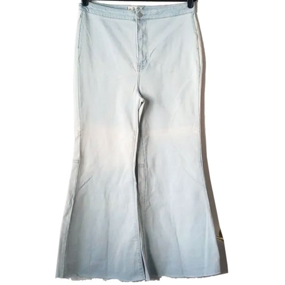 32 SHORT We The Free Just Float On High Rise Flare Jeans 33x27 Bleached